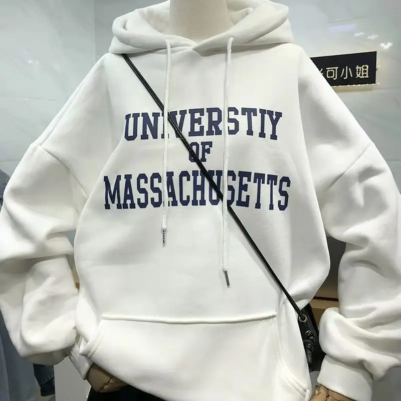 Толстовка Женская зимняя свободного покроя с длинным рукавом и карманами |