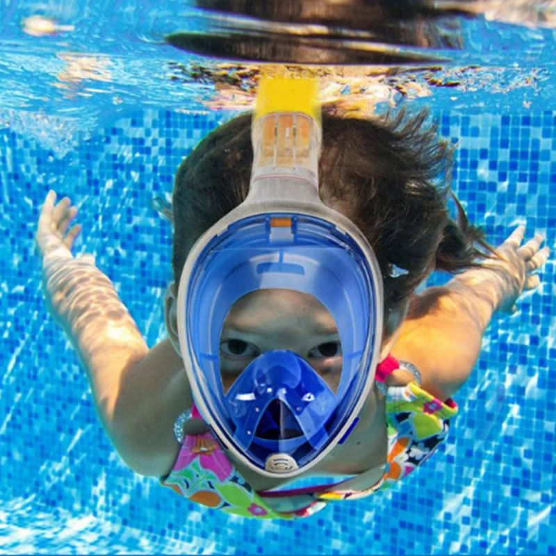 Маска для плавания с аквалангом на все лицо противотуманная маска подводного и