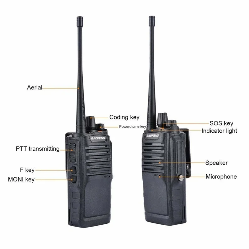 2 шт Baofeng Водонепроницаемый BF 9700 IP67 иди и болтай Walkie Talkie “иди 7 W около 12 часов UHF УКВ