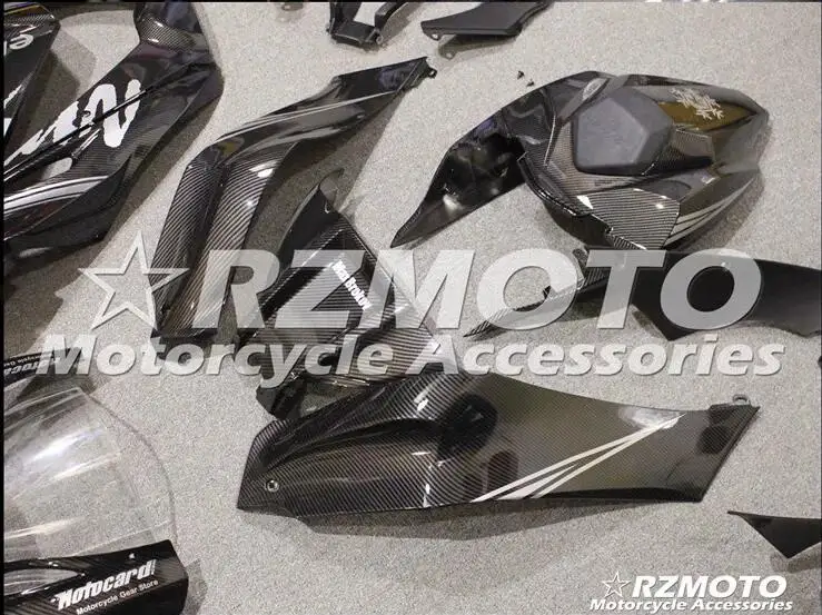 Лакированные детали обтекателя мотоцикла из углеродного волокна для kawasaki ZX10R 10R