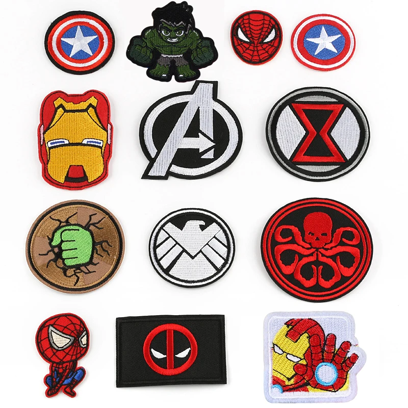 Нашивки Marvel Железный человек Человек-паук Халк Капитан Америка аниме Мультяшные