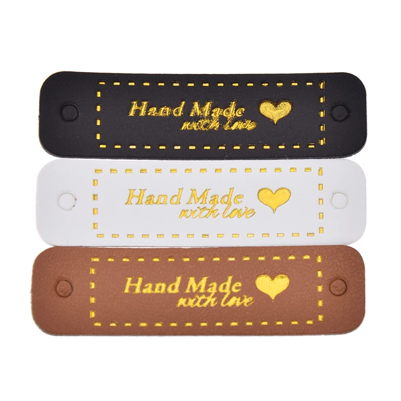 Детская одежда с надписью ручной работы ярлык из синтетической кожи для