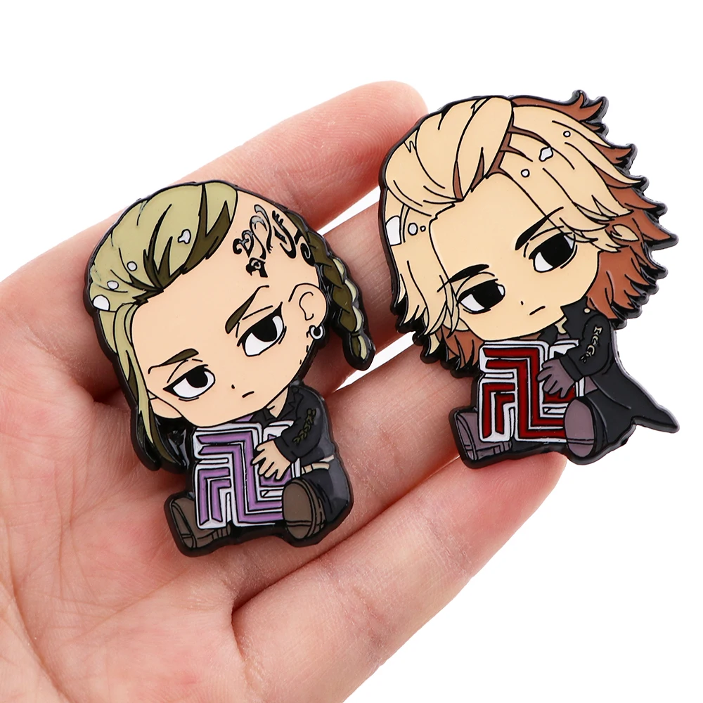 Эмалированная Заколка-лацкан Titans для рюкзаков Манга Аниме портфель значки с