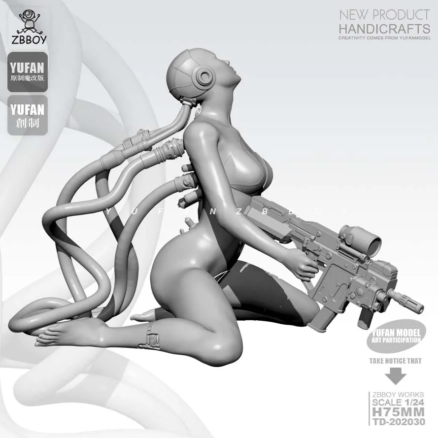 Коллекция 1/24 года наборы фигурок из смолы женщина полицейская модель будущего