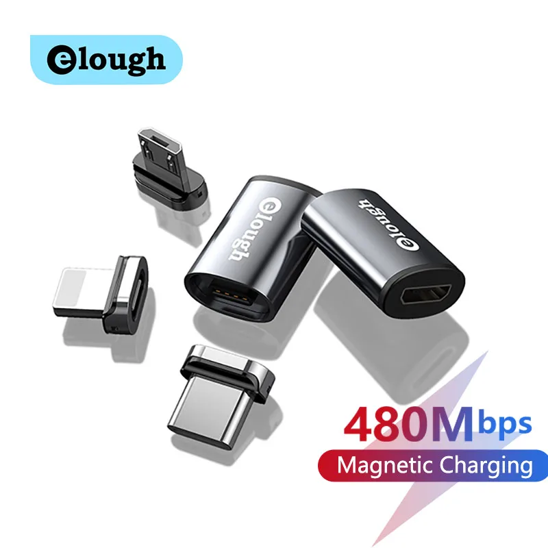 Elough OTG Adapter Micro USB To Type C Magnetic Plug For iPhone Samsung Macbook Data Convertor | Мобильные телефоны и