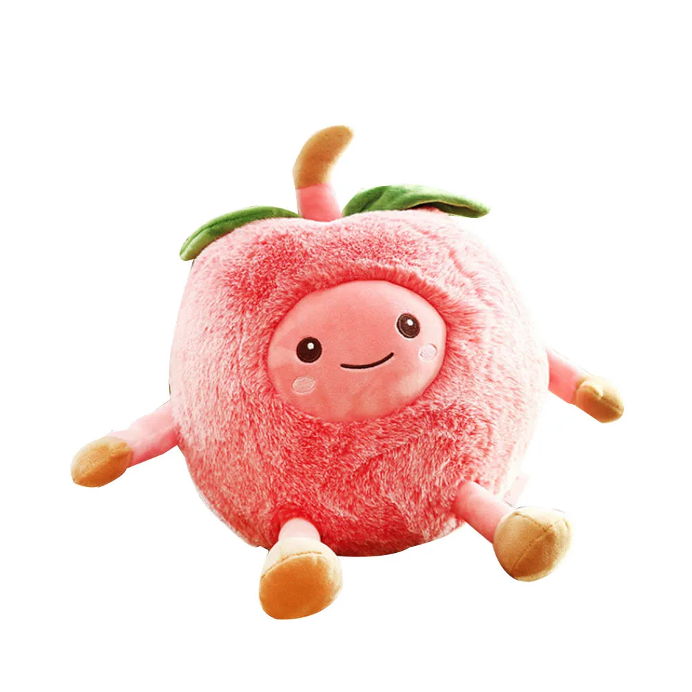Плюшевые игрушки с рисунком арбуза Яблочный фруктовый мягкие короткие милые