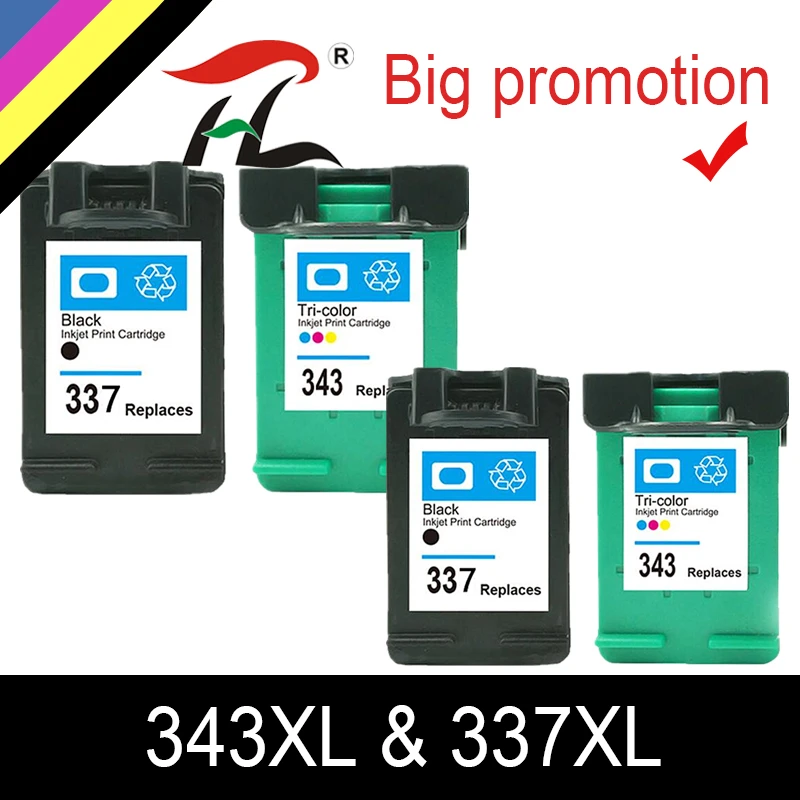 

YLC 343 337 Remanufactured Ink Cartridge Replacement for HP 337 343 for HP Photosmart 2575 8050 C4180 D5160 Deskjet 6940 D4160