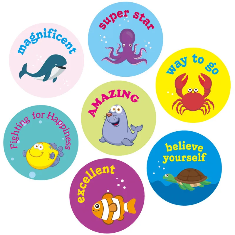 100pcs Jungle Animals Self Adhesive Sealing Sticker Labels Gift Bag Candy Dragee Box Packaging Baby Shower Baking Paper Stickers | Дом и сад