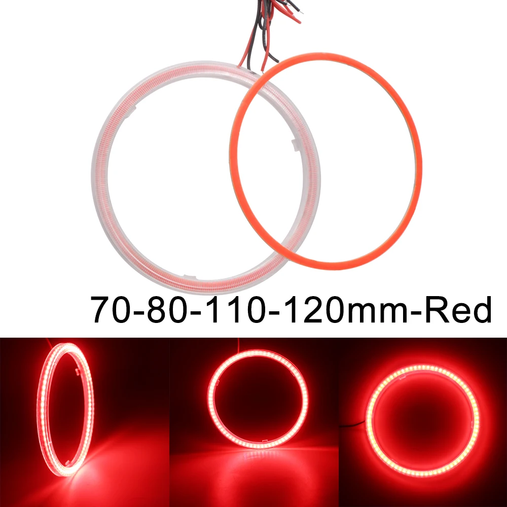 2 шт./компл. 12V COB Ангельские глазки Led Halo Кольца 60 мм 70 80 90 95 100 110 120 белого и синего