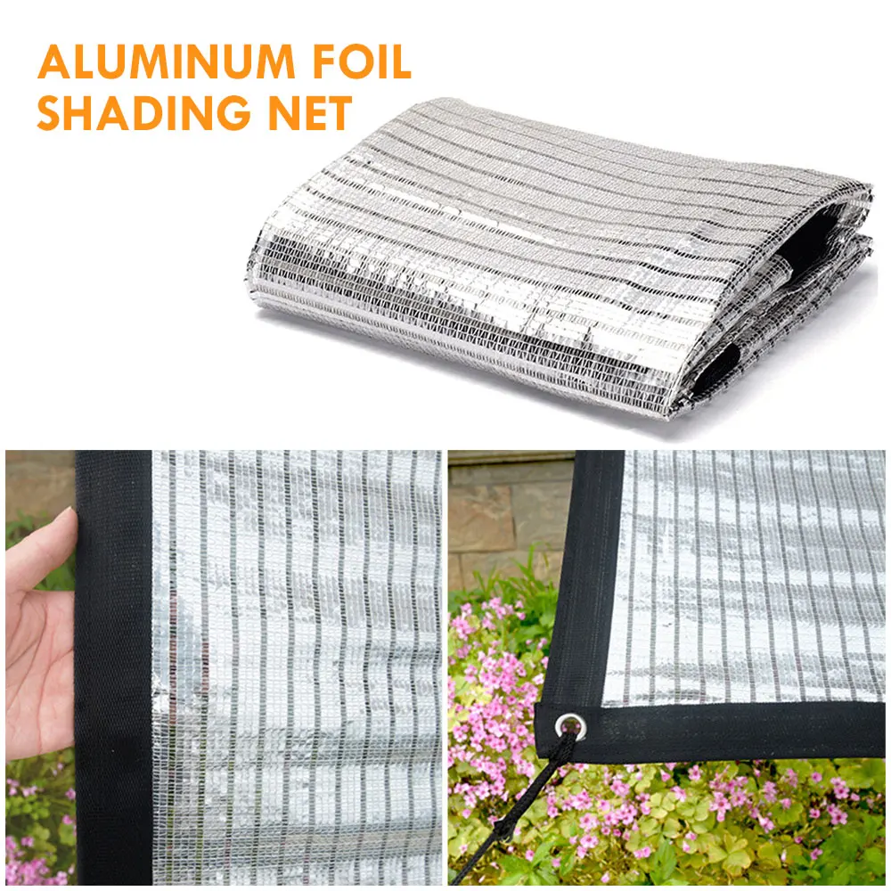 

Reflective Aluminum Foil Shade Net Heat Insulation Sunscreen Silver White Roof Balcony Sun Room Succulent Gardening Shade Net