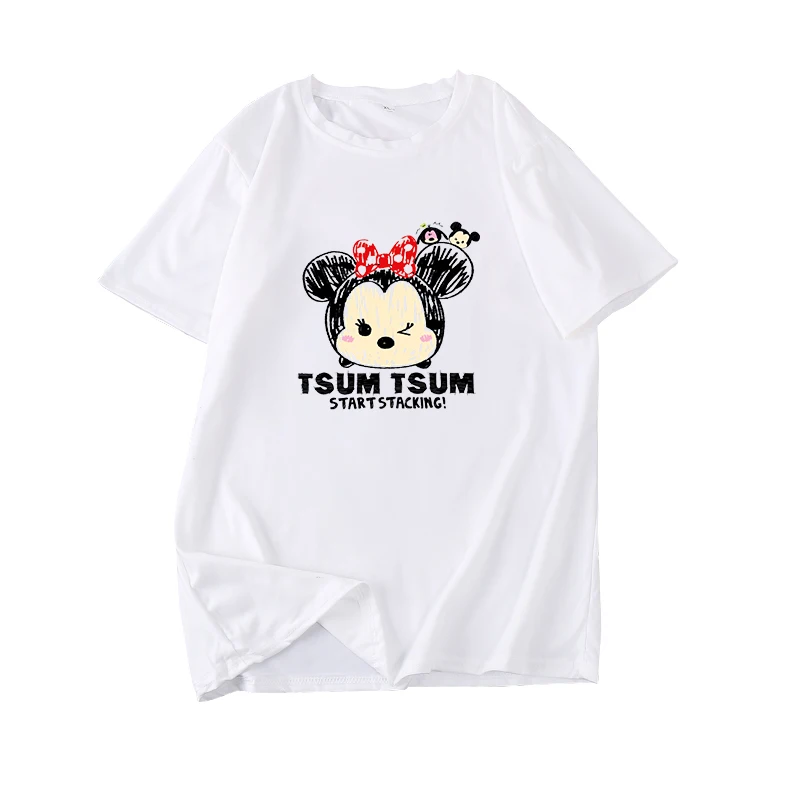 

Disney Mickey mouse Summer new Short sleeve Mickey short-sleeved T-shirt female loose large round neck T-shirt Camiseta de mujer