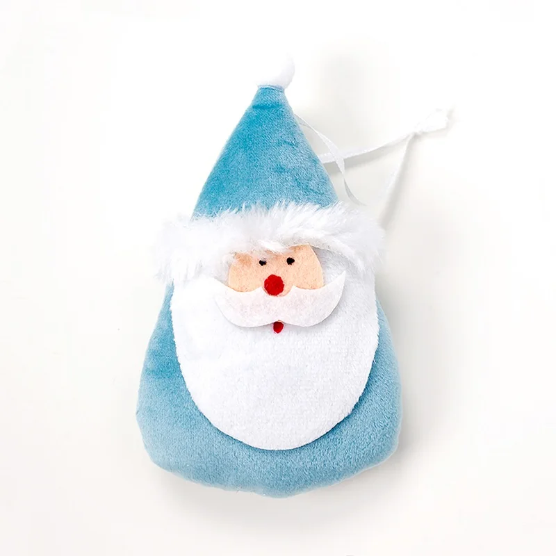 blue Santa Clause 1 шт. забавная Рождественская елка украшение кулон серый синий Санта Клаус Снеговик кукла Висячие украшения Рождественские украшения для дома - Цвет: blue Santa Clause