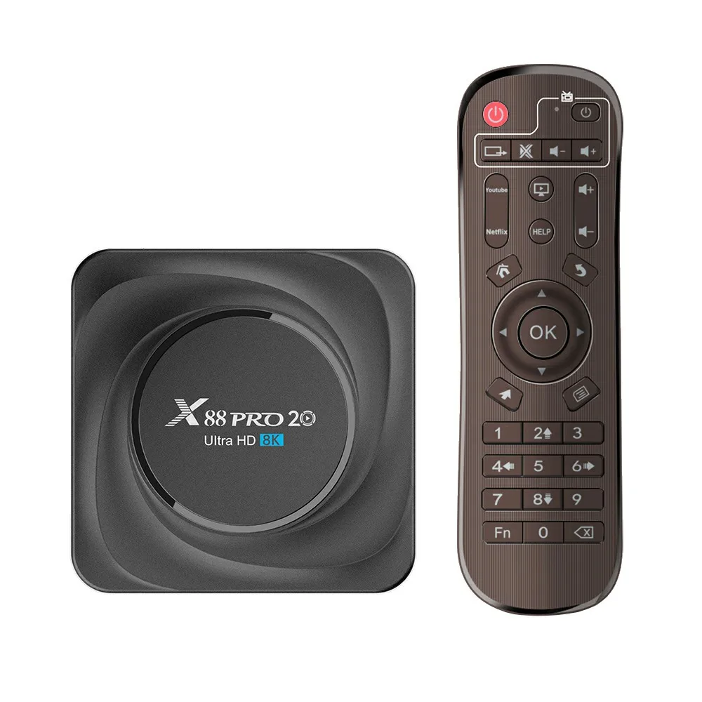 

X88 Pro 20 RK3566 TV Box Android 11 32G/64GB/128GB HD Playback Wifi 10/100M/1000M Smart Tv Box Support 8K Set Top Box US/EU