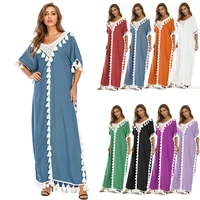 muslim moroccan kaftan abaya dress women short sleeve ramadan islamic clohing loose robe jilbab maxi party vestido caftan abayas