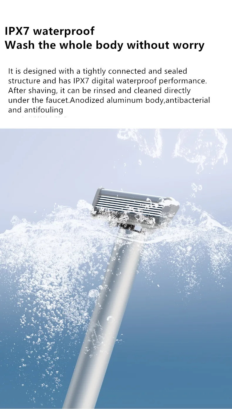 

Manual Safety Razor Head Vibration IPX7 Waterproof Electric Men's Shave Razor Blade Vibration Manual Shaver For Gift