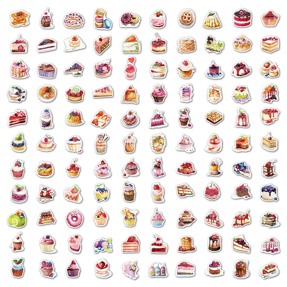 1050100pcs cute pink style cake cartoon stickers aesthetic laptop guitar phone bike luggage graffiti sticker decal kid toy free global shipping