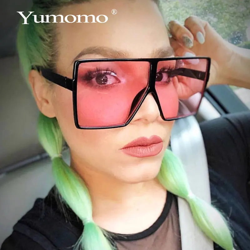 

Yumomo Новые квадратные солнцезащитные очки для женщин, большие и роскошные, модные, на плоской подошве, роскошные брендовые, Personlity, градиентны...