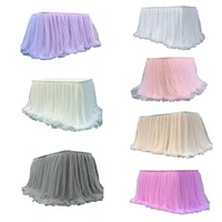 colorful tablecloth tulle dessert reception table skirt decoration for wedding party home birthday