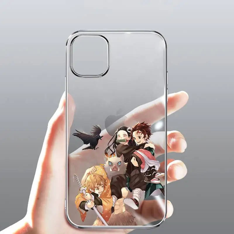 

Demon Slayer anime Phone Case Transparent for Clear iPhone case 11 12 mini pro XS MAX 8 7 6 6S Plus X 5S SE 2020 XR