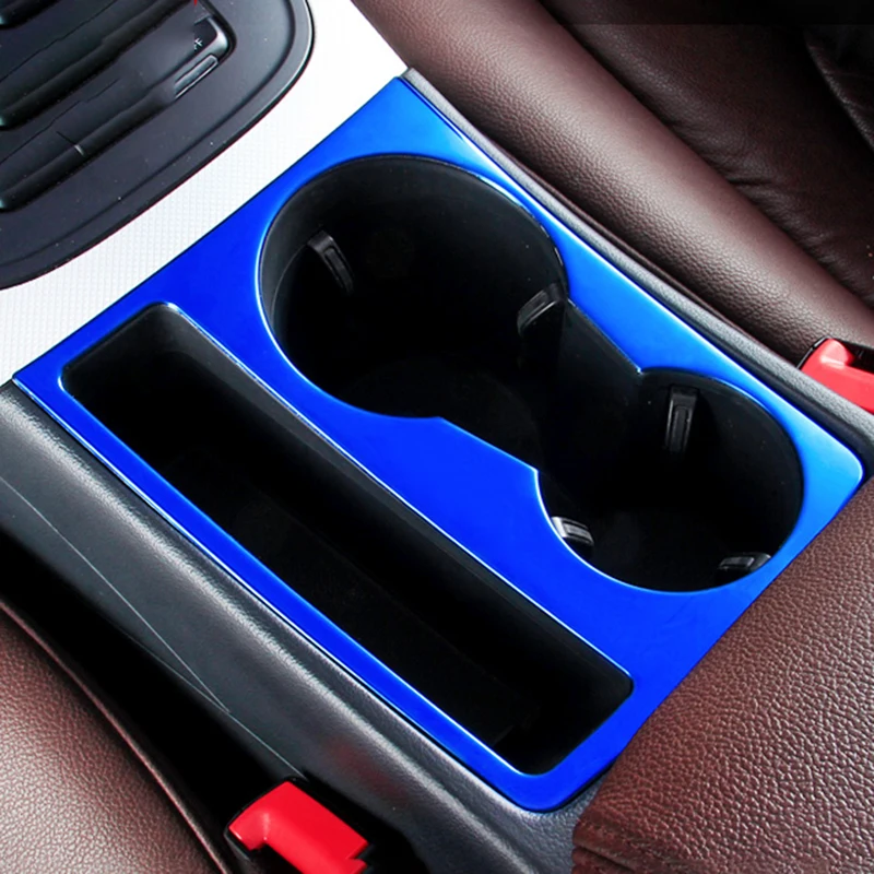 

For Audi A4 B8 2009-2016 A5 Car Central Water Cup Holder Decoration Frame Cover Interior Stainless Steel Trim Auto Accessories