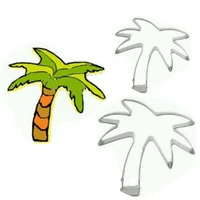 stainless steel coconut tree cookie cutters toast cutter diy biscuit dessert bakeware fondant mold cookie stamp cookie cutters