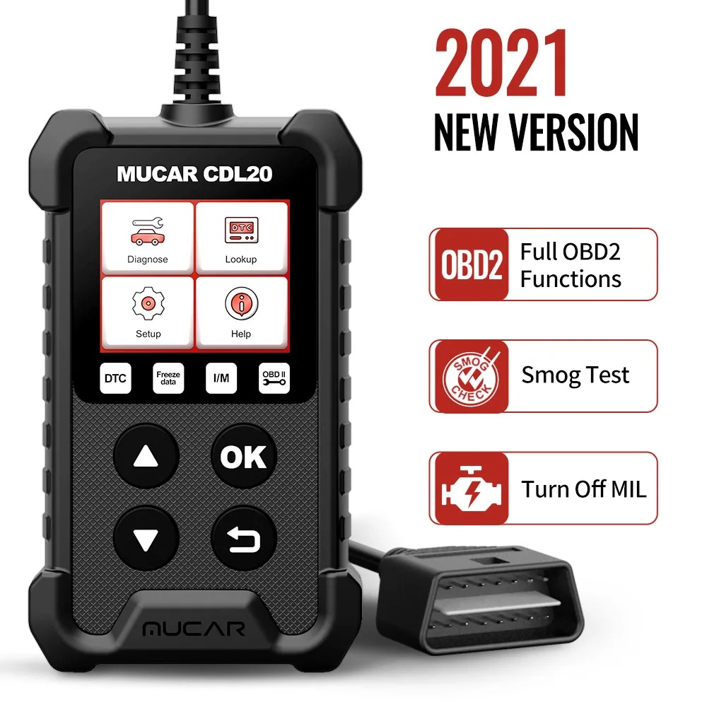 Диагностический сканер MUCAR CDL20 OBD2 для автомобилей профессиональный считыватель