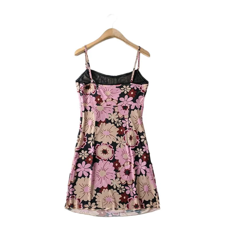 

2021 new Western style girl style printed body sling skirt European and American style sexy A-word skirt DLqz2247