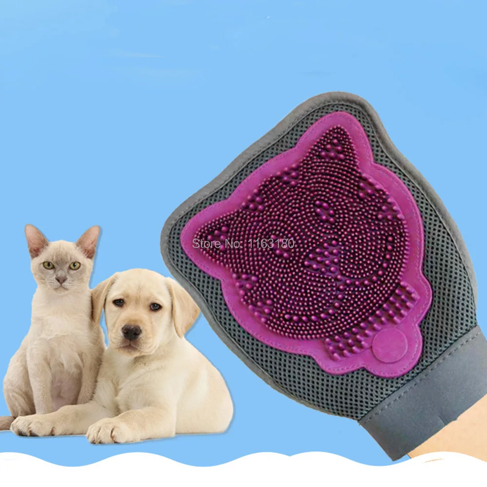 

12 шт./лот ПЭТ Груминг Собак и котов чистительная ГРЕБЕНКА для ванной волос перчатки Массажная рукавица ванная для собак продукта