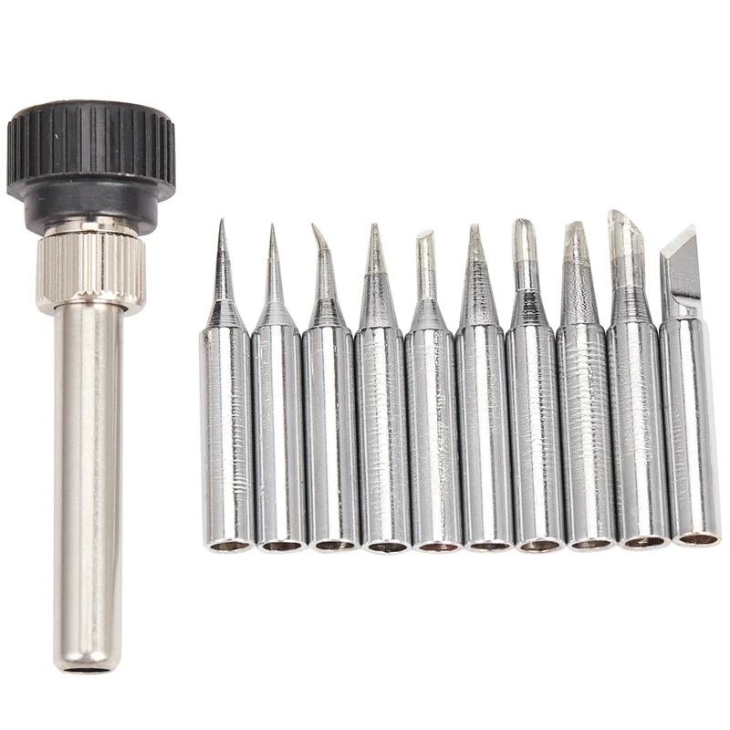 

11PC/Lot 900M-T Soldering Iron Tips Welding Tip 900M-T-I/B/K/1.2D/1.6D/2.4D/3.2D/2C/3C/4C Heating elements Soldering Tips