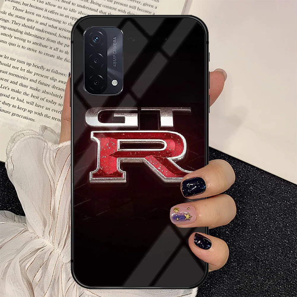 

Sports Car GTR Phone Tempered Glass Case Cover For oppo realme find a x c xt gt 2 53 3 6 7 50 11 Pro lite 5g Bumper Waterproof