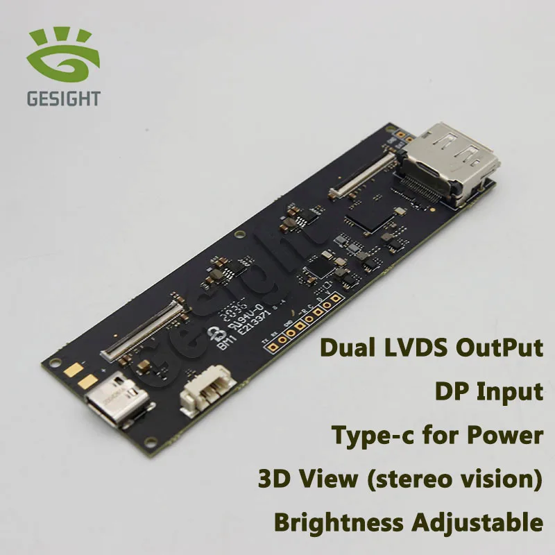 PCBA Dual LVDS Output Driver Board Type-C To DP Available USB for 3D View Stereo Vision Sony 0.71 Inch Micro Oled Display