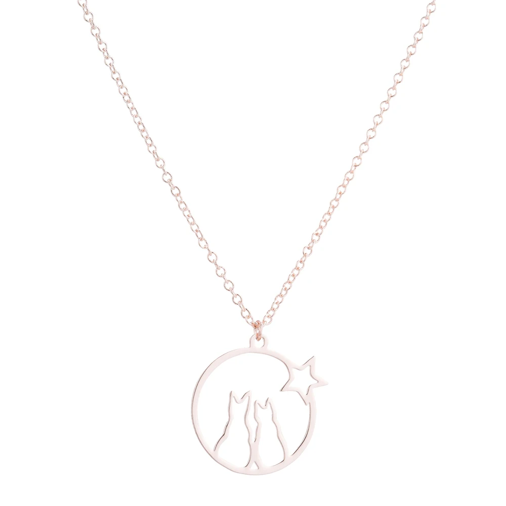 Женское Ожерелье с кулоном FENGLI простая круглая Длинная цепочка-чокер в форме