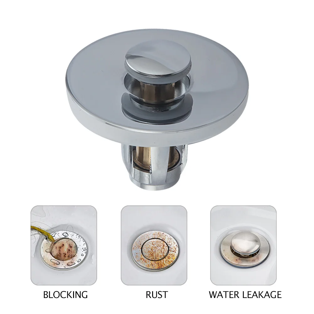 

Universal Copper Bounce Core Wash Basin Drain Filter Hair Catcher Sink Push-type Deodorant Bath Stopper Kitchen Bathroom Tool