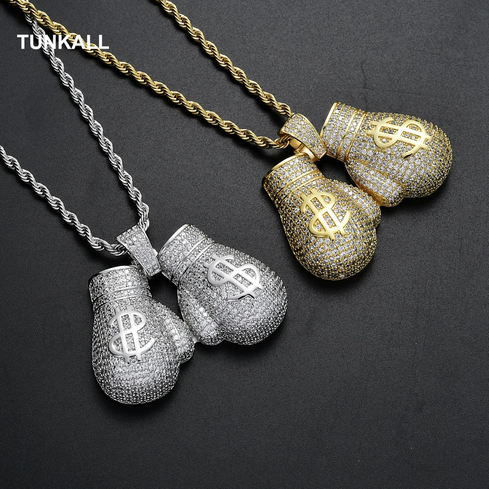 TUNKALL Блестящий латунный долларовый кулон $ подвеска с закрепкой в виде зубца