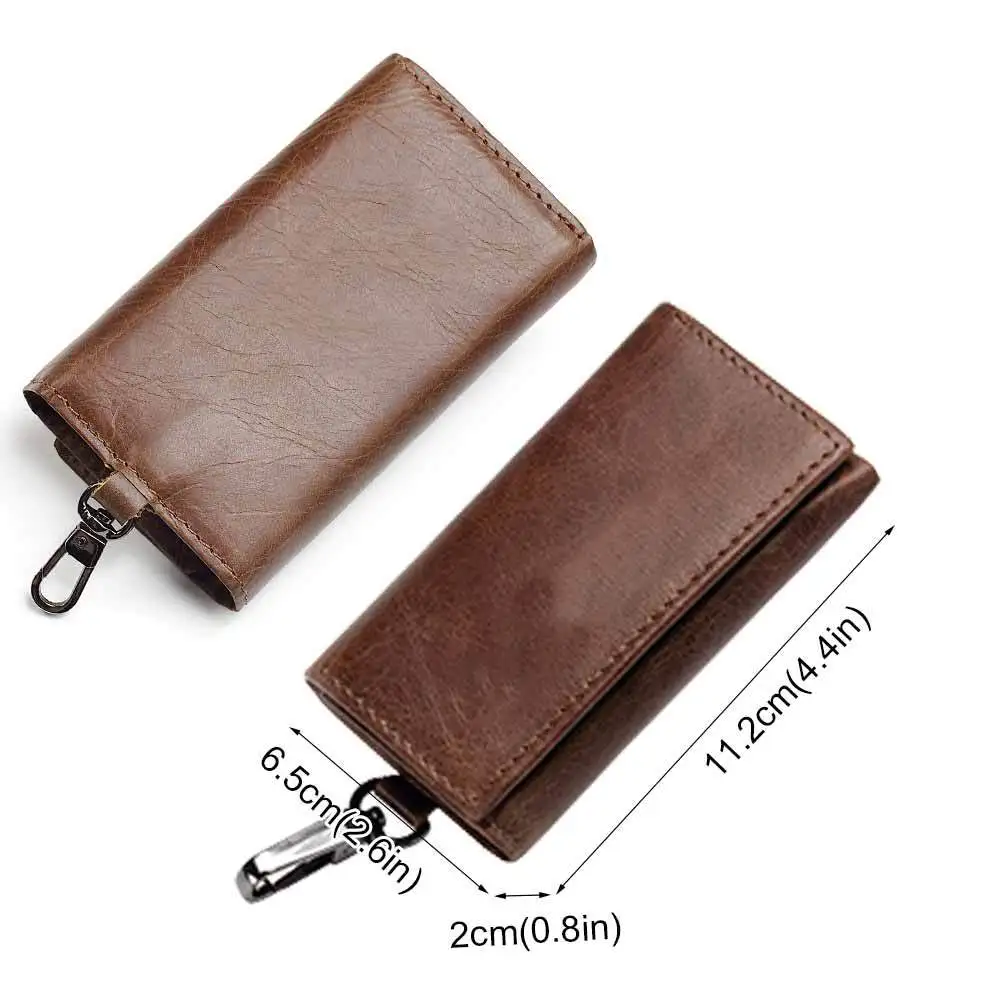 Дешево Брелок из натуральной кожи для мужчин и женщин, держатель для ключей, органайзер, чехол, корова, Сплит, Автомобильный ключ, бумажник ключница...