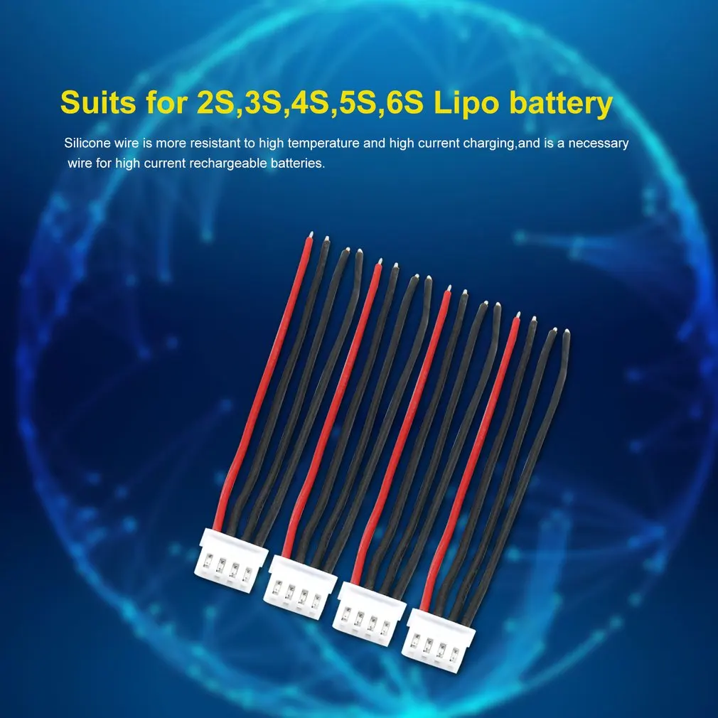 5 шт. силиконовая мягкая линия 100 мм Радиоуправляемый Дрон Lipo батарея баланс