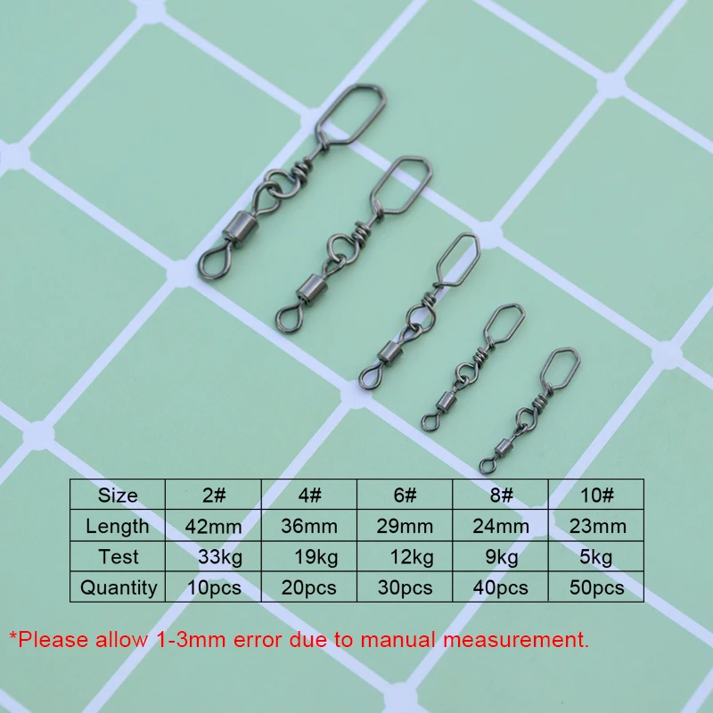 Рыболовный вертлюг с оснастки 150 шт./компл. прокатки рыболовный квадратно