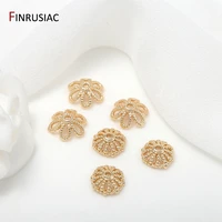 8 types small flower caps for beads jewelry making14k gold plated brass metal beads caps accessories diy craft