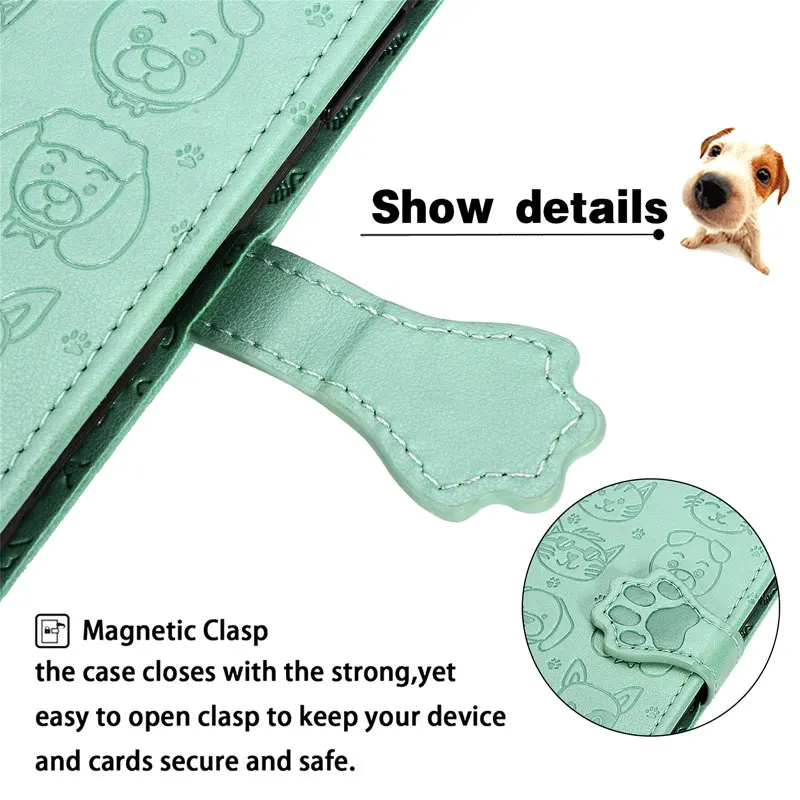 

PU Leather Flip Case for for Huawei P30 Pro 6.47inch Cat Dog Pattern Phone Wallet Case Stand Holder
