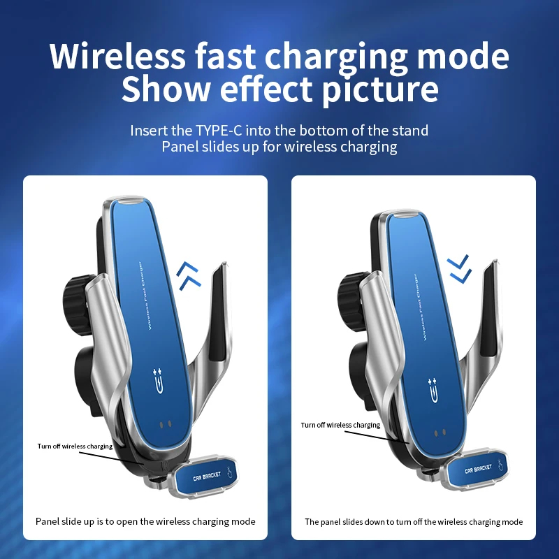 Soporte m&aacute;gico para tel&eacute;fono de coche, cargador inal&aacute;mbrico con bater&iacute;a integrada, apertura autom&aacute;tica y cierre, Sensor infrarrojo, montaje para iPhone-2