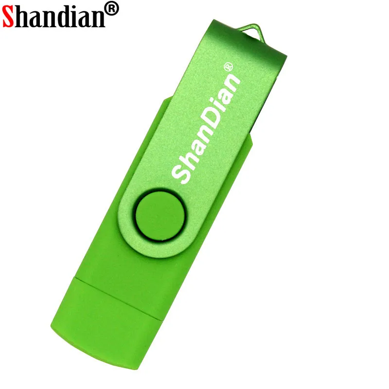 SHANDIAN Customer LOGO OTG USB флешка 4 ГБ 16 32 64 Флешка для Android смартфона металлический 2 0 карта