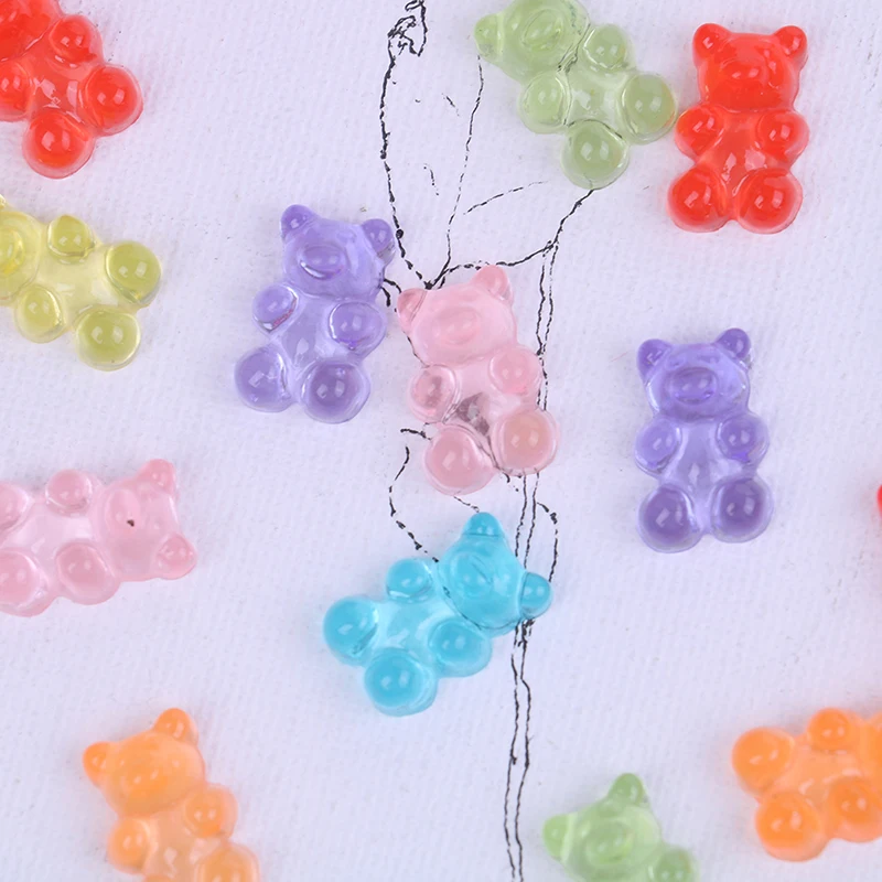 10Pcs Simulated Bear Candy Polymer Slime Box Toy For Children Charms Lizun Modeling Clay DIY Kit Accessories Kids Plasticin Gift | Игрушки и