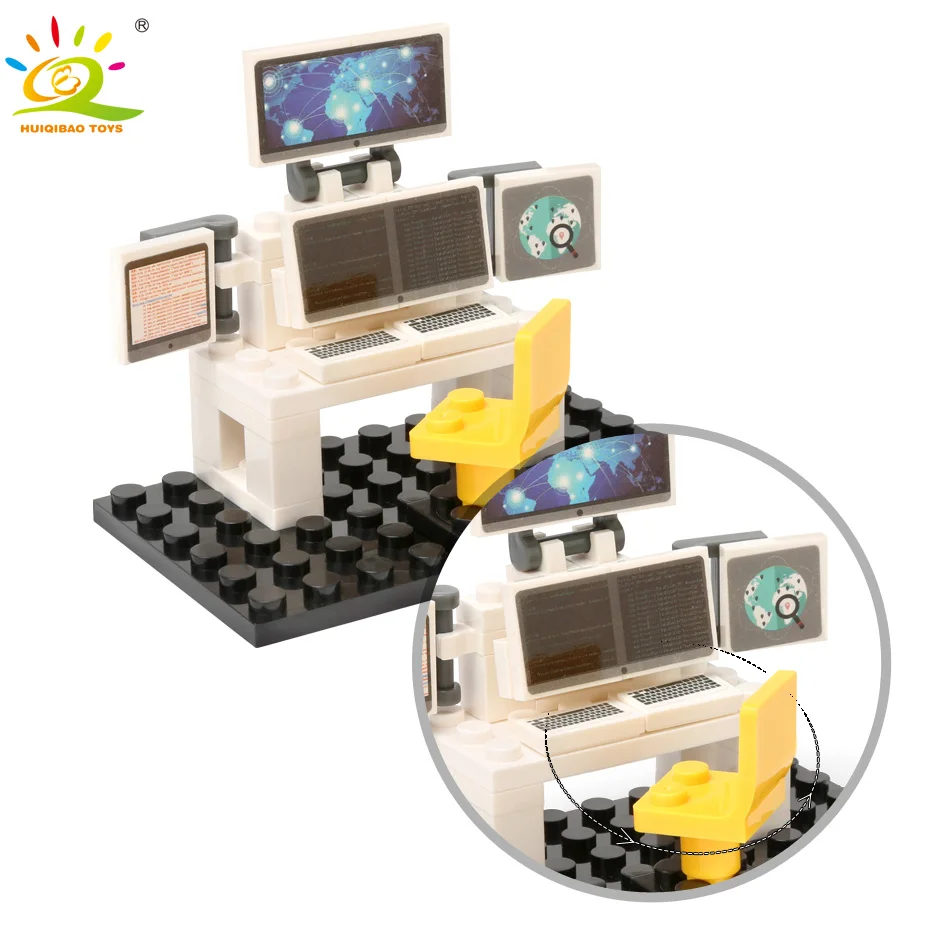 Игрушки HUIQIBAO 6 шт. научно исследовательская лаборатория базовая пластина