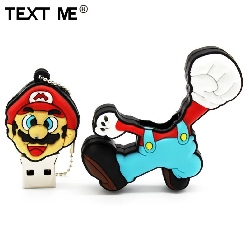 Напиши мне мультфильм с рисунком Супер Марио, usb флэш-накопитель usb 2,0 4 GB/8 GB/16 GB/32 GB/64 Гб флешка, подарок U