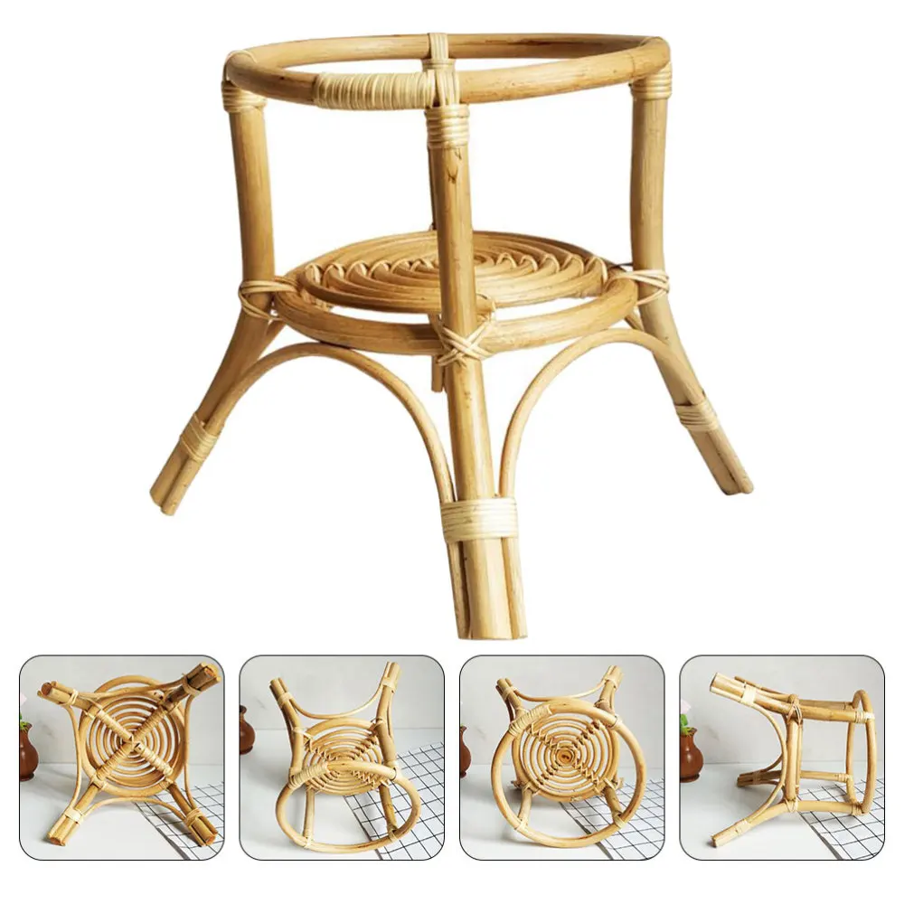 1 шт. стеллаж для хранения растений из ротанга | Мебель