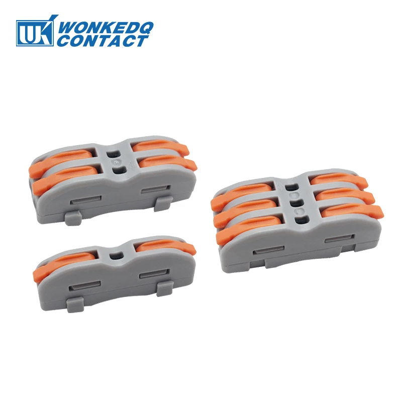

10/50/100Pcs 222-P421,P422,P423 Electrical Connectors 1/2/3-Conductor Cable Fast Terminal Block 222 Compact Splicing Connector