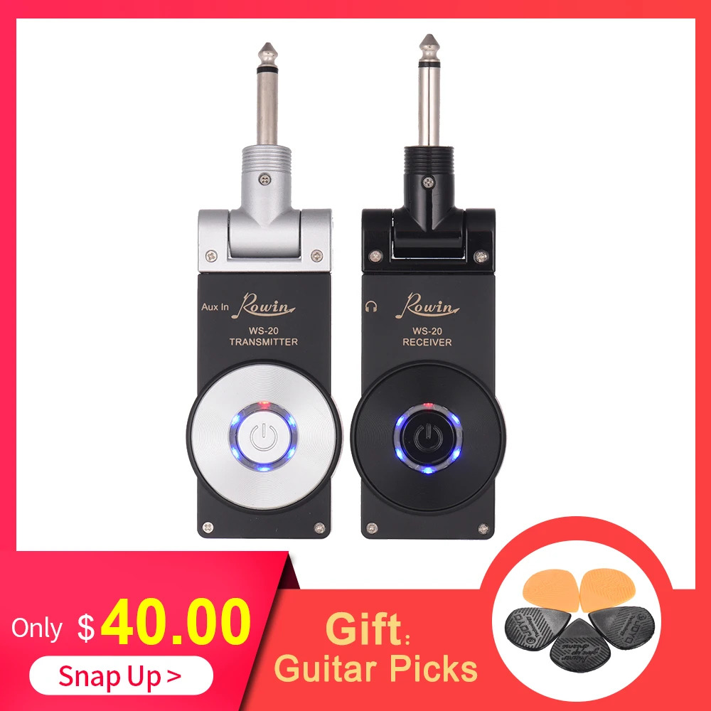 WS 20 2 4G Беспроводной электрический гитарный приемник передатчик комплект