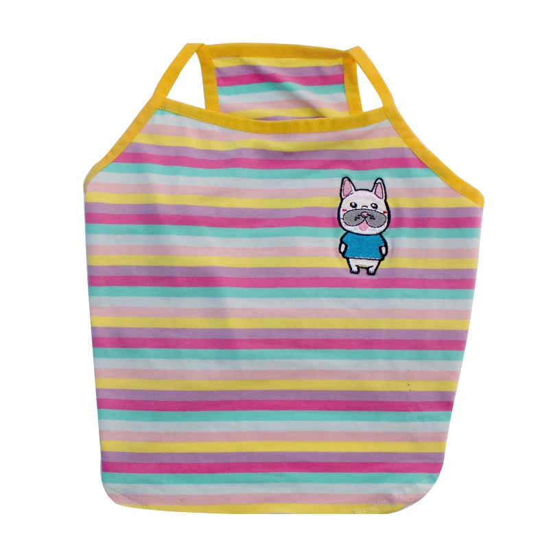 

Tiger Dog New Summer Dog Clothes Soft Cotton T-shirt Thin Vest Striped For Small Medium Corgi Teddy Dog Puppy Sling Pet Clothing