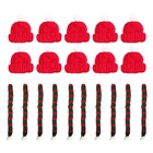 20 шт. стильный Рождественский Мини шарф и шапка Декор Кукла Одежда Аксессуары креативные растения Украшение для фестиваля рождественской вечеринки