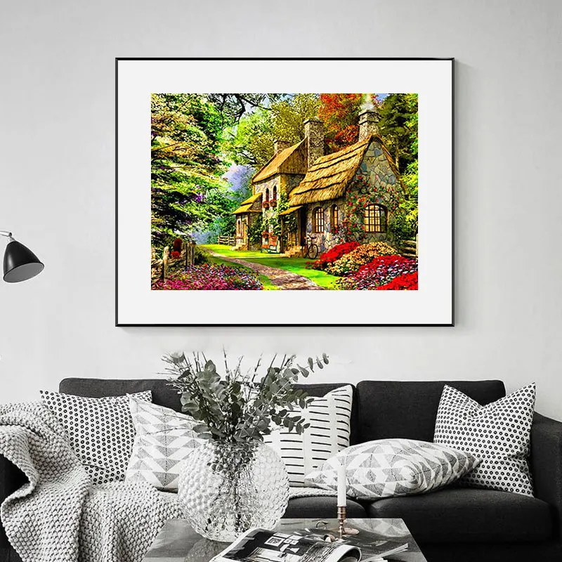 Алмазная живопись &quotсделай сам&quot 5D вилла раньше вышивка крестиком алмазная